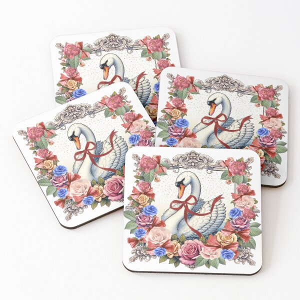 Item preview, Beautiful Pink Swan, flowers, femininity, beauty and love, rococò vibes designed and sold by Sugar Wisdom .