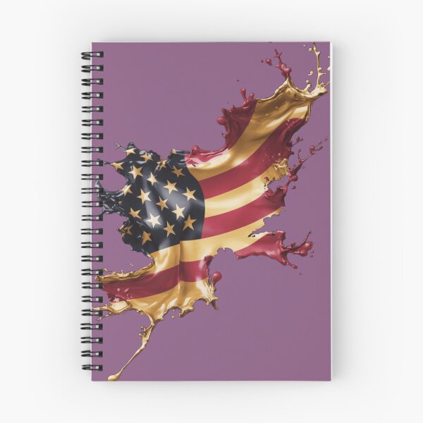 Item preview, USA Flag in Gold and Dark – Abstract Art designed and sold by EternoVibe.