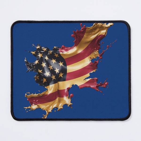 Item preview, USA Flag in Gold and Dark – Abstract Art designed and sold by EternoVibe.