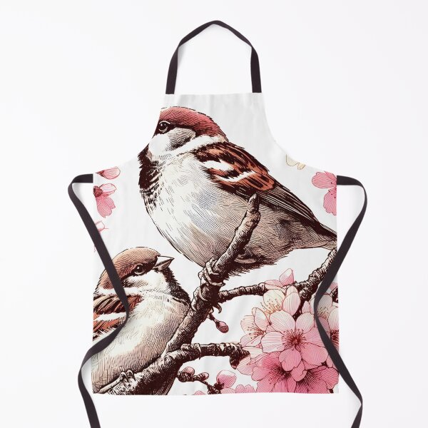 Item preview, Sparrows Dancing in Sakura designed and sold by inkNext.