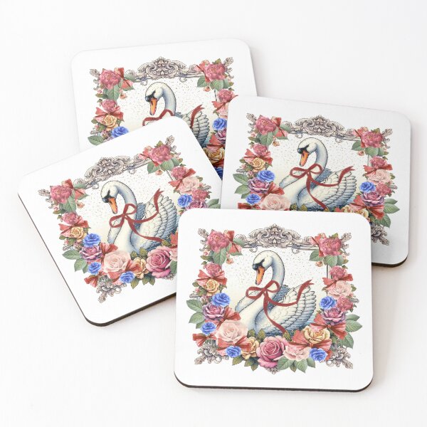Item preview, Beautiful Pink Swan, flowers, femininity, beauty and love, rococò vibes designed and sold by Sugar Wisdom .