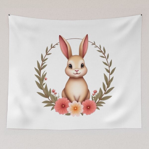 Item preview, Easter Bunny Floral designed and sold by PrintCreations9.