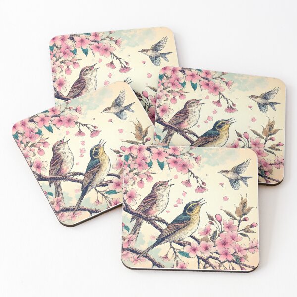 Item preview, Nightingales in Sakura Elegance designed and sold by inkNext.