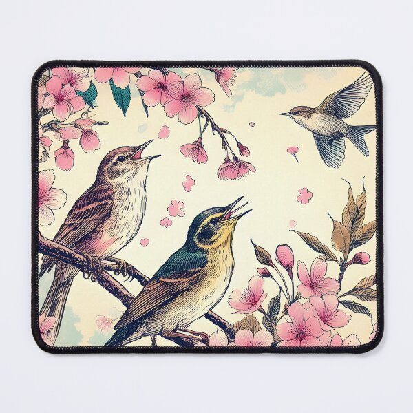 Item preview, Nightingales in Sakura Elegance designed and sold by inkNext.
