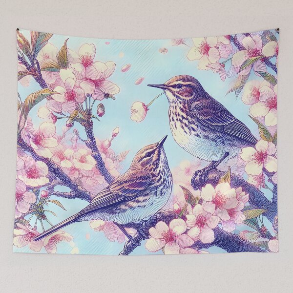 Item preview, Sakura Serenade Nightingales designed and sold by inkNext.