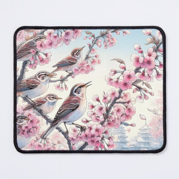 Item preview, Sakura Blossoms and Nightingales designed and sold by inkNext.