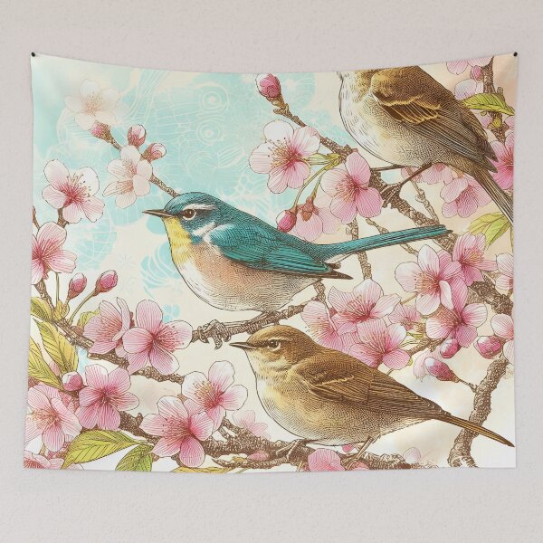 Item preview, Sakura Nightingales in Bloom designed and sold by inkNext.