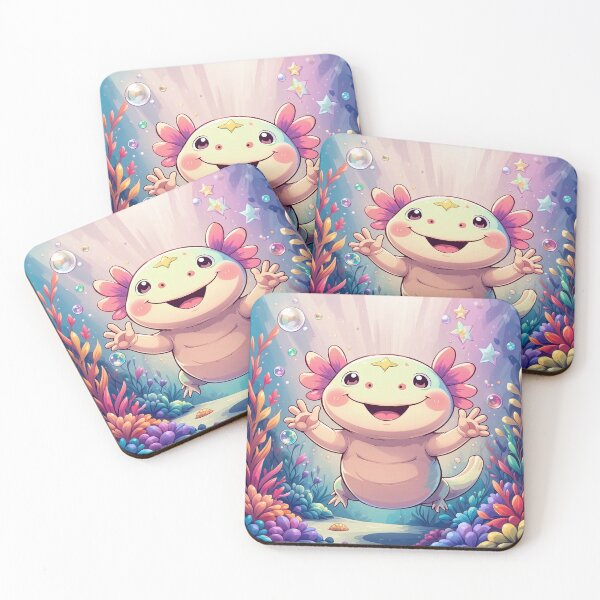 Item preview, Cheerful Axolotl – Cute Smiling Amphibian designed and sold by atenyos.