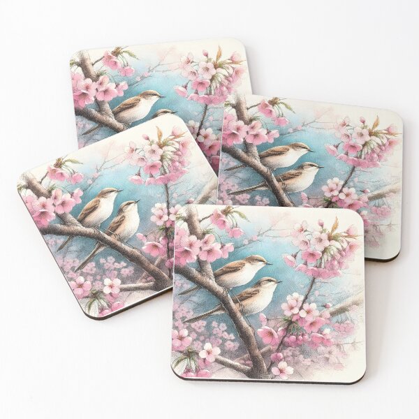 Item preview, Sakura Nightingales in Harmony designed and sold by inkNext.