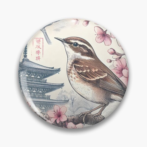 Item preview, Nightingales in Sakura Bliss designed and sold by inkNext.