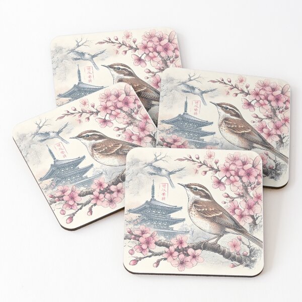 Item preview, Nightingales in Sakura Bliss designed and sold by inkNext.