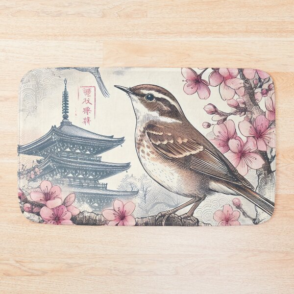 Item preview, Nightingales in Sakura Bliss designed and sold by inkNext.