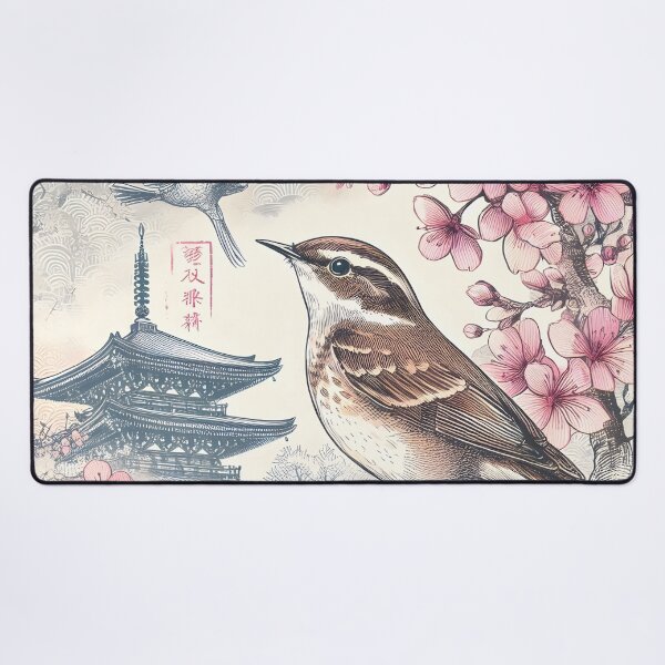 Item preview, Nightingales in Sakura Bliss designed and sold by inkNext.