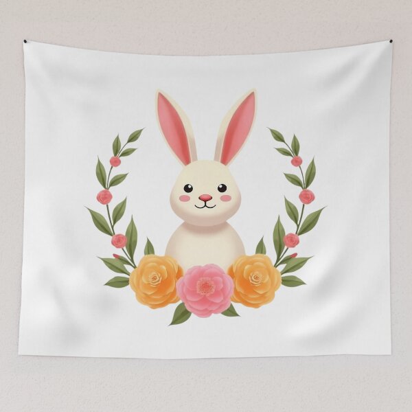 Item preview, Easter Bunny Floral designed and sold by PrintCreations9.