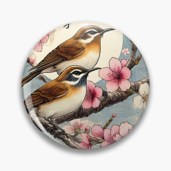 Item preview, Nightingales in Sakura Harmony designed and sold by inkNext.