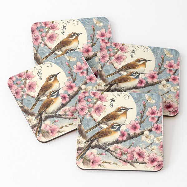 Item preview, Nightingales in Sakura Harmony designed and sold by inkNext.