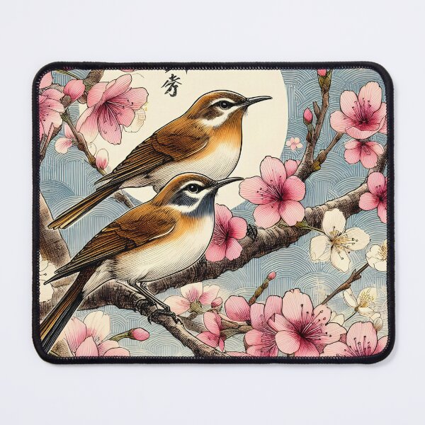 Item preview, Nightingales in Sakura Harmony designed and sold by inkNext.