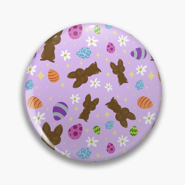 Item preview, Chocolate Easter Bunnies and Colorful Eggs Pattern  designed and sold by KiyaSketches.