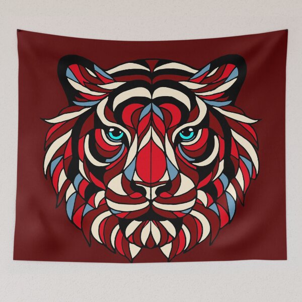 Item preview, Stained glass tiger designed and sold by SpectrumShine.