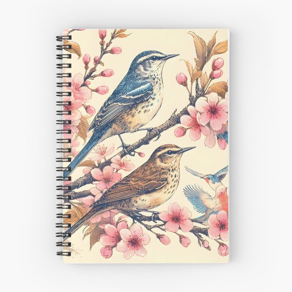 Item preview, Nightingales in Sakura Harmony designed and sold by inkNext.