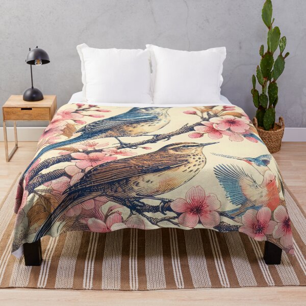 Item preview, Nightingales in Sakura Harmony designed and sold by inkNext.