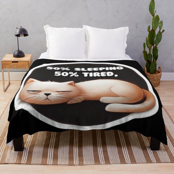 Item preview, Copy of 50% Sleeping, 50% Tired - Cat Design designed and sold by MaciejCraft.