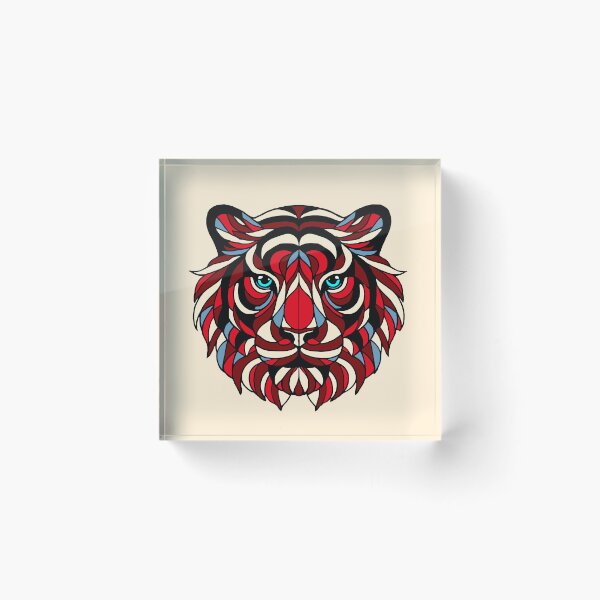Item preview, Stained glass tiger designed and sold by SpectrumShine.