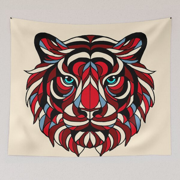Item preview, Stained glass tiger designed and sold by SpectrumShine.