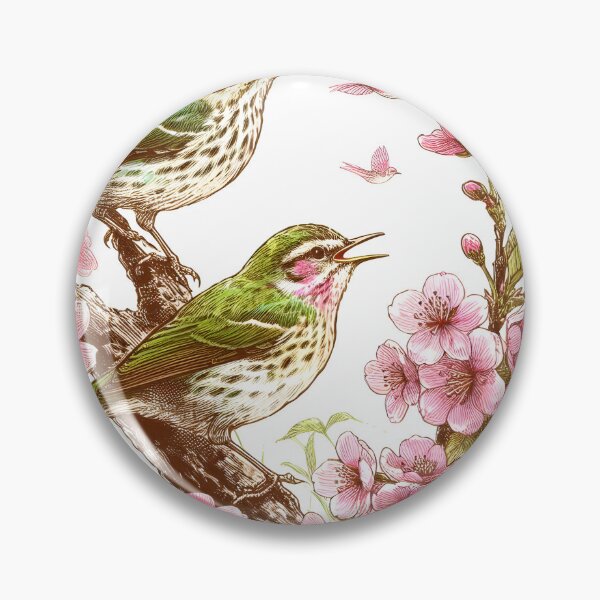 Item preview, Nightingales in Sakura Haven designed and sold by inkNext.