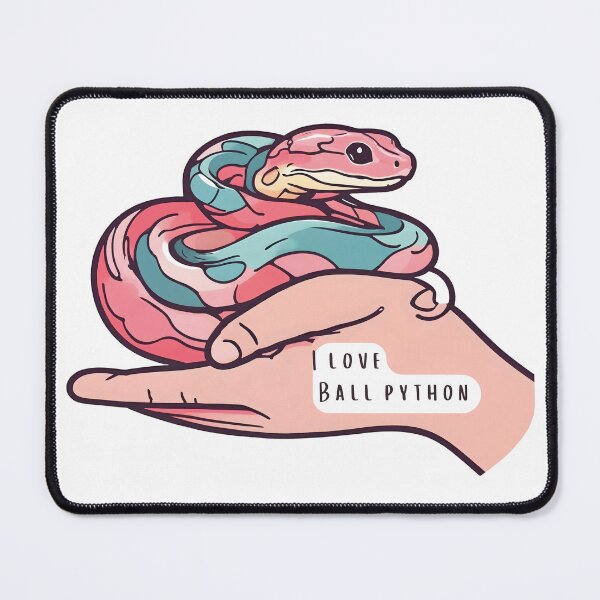 Item preview, An unique t-shirt design featuring a simple graphic and typography of a ball python, a cute and handleable reptile well-known among exotic pet lovers, perfect for gifting to someone you care about designed and sold by postprocess.