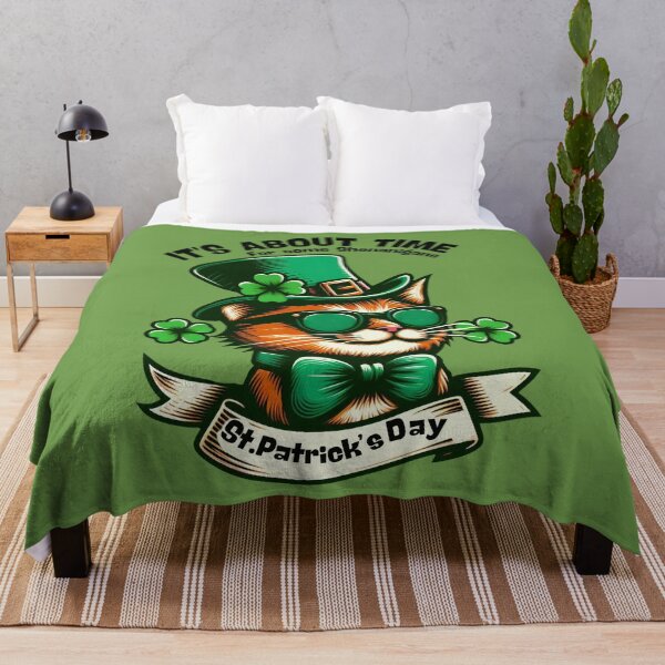Item preview, St Patricks Day Cat It's About Time For some Shenanigans   designed and sold by DarekShop.