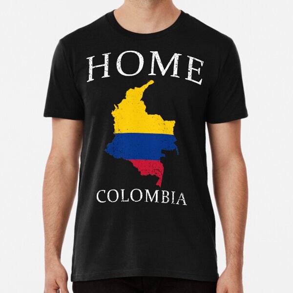 Item preview, HOME - COLOMBIA | Country Flag and Map for Men and Women t-shirt designed and sold by the4jdesign.