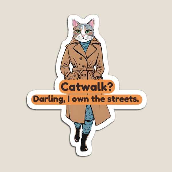 Artikelvorschau, Straßenschlaue Katze entworfen und verkauft von DoodleImprints.