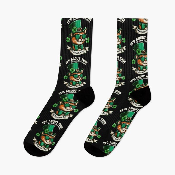 Item preview, St Patricks Day Cat It's About Time For some Shenanigans   designed and sold by DarekShop.
