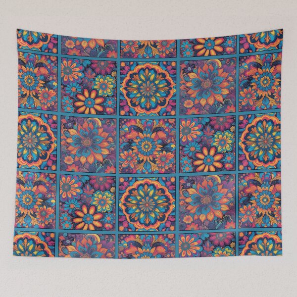 Item preview, Boho Patchwork Flowers designed and sold by elizabethdancer.