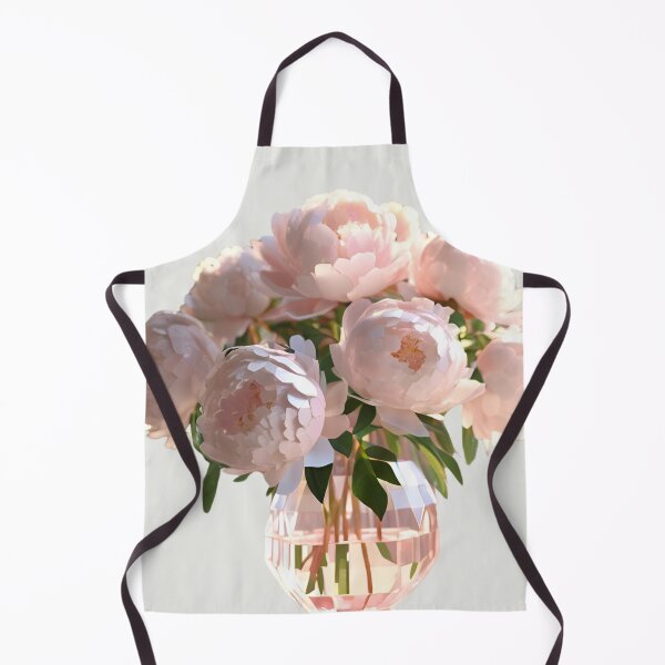 Item preview, pink blush flower Peonies in vase – 3D look Elegant Sticker designed and sold by Rainbow Paws Garden.