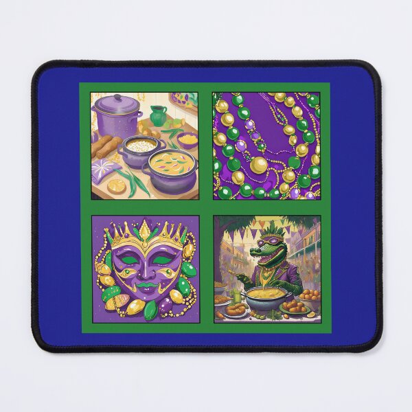 Item preview, Mardi Gras Gumbo Patchwork designed and sold by elizabethdancer.