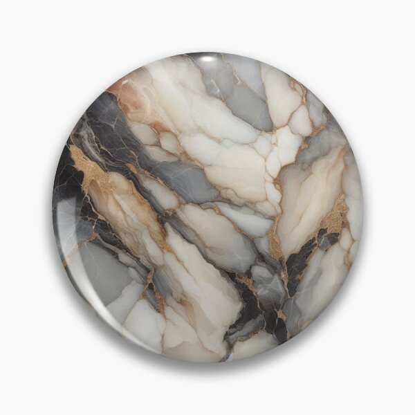 Item preview, Charcoal Black, Grey and Creme White Calacatta Quartz designed and sold by Stageless Designs.