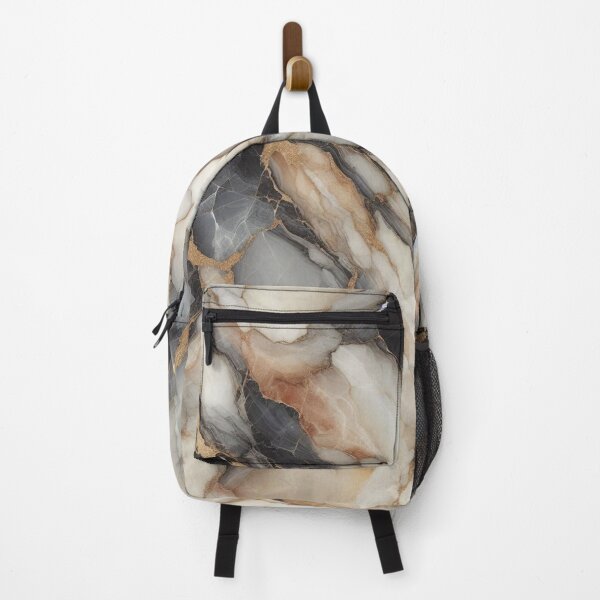 Item preview, Charcoal Black, Grey and Creme White Calacatta Quartz designed and sold by Stageless Designs.