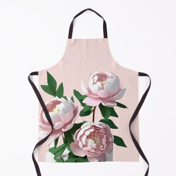 Item preview, white pink blush flower Peonies in vase – 3D look effect sticker designed and sold by Rainbow Paws Garden.