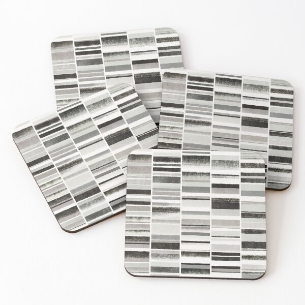 Item preview, Monochrome Horizons Grunge Chalk Stripes designed and sold by micklyn.