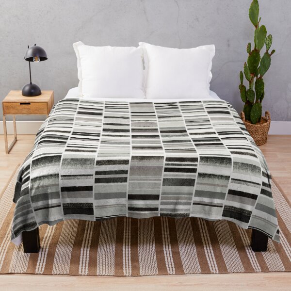 Item preview, Monochrome Horizons Grunge Chalk Stripes designed and sold by micklyn.