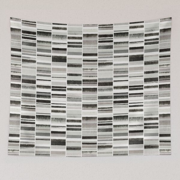 Item preview, Monochrome Horizons Grunge Chalk Stripes designed and sold by micklyn.