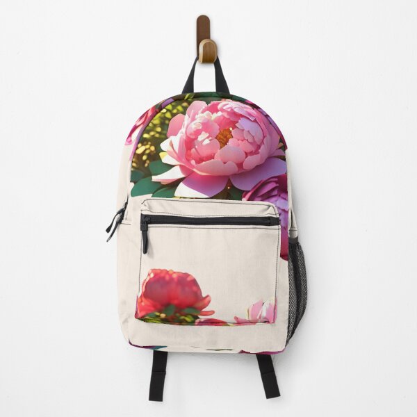Item preview, pink flower Peonies – 3D look effect sticker designed and sold by Rainbow Paws Garden.