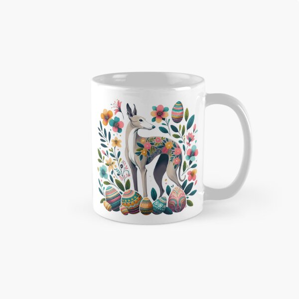 Item preview, Floral Easter Greyhound Dog designed and sold by Wags & Tails.
