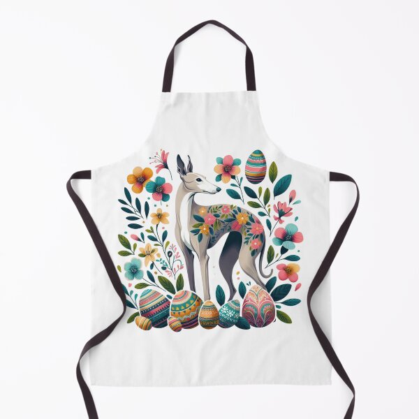 Item preview, Floral Easter Greyhound Dog designed and sold by Wags & Tails.