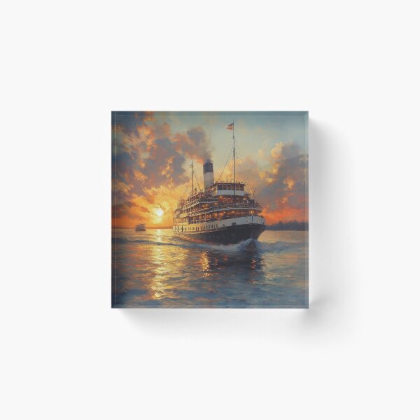Item preview, Steamboat Mississippi River paddle steamer # III  landscape designed and sold by JanChryzostom.