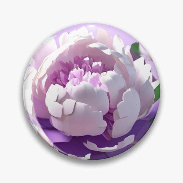 Item preview, pastel purple lavender color flower Peonies – 3D look effect sticker designed and sold by Rainbow Paws Garden.