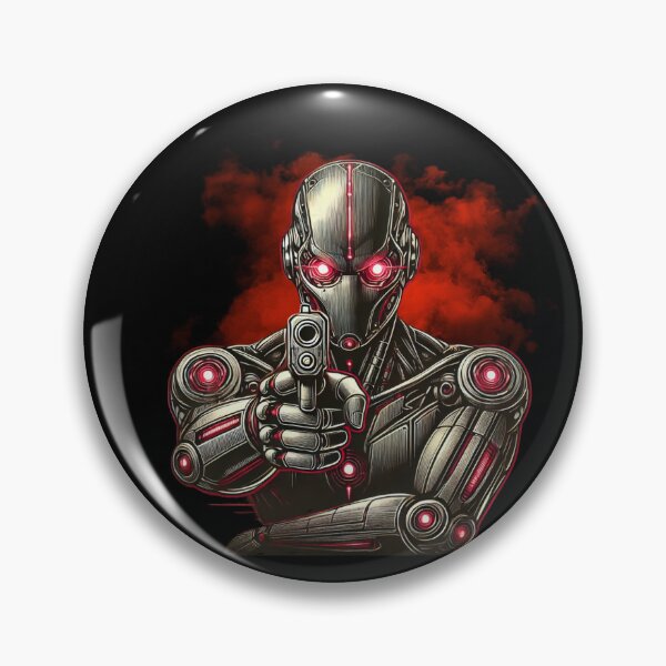 Item preview, Dangerous serious future Robot cyborg aiming gun designed and sold by The Art of Kkatarynka.