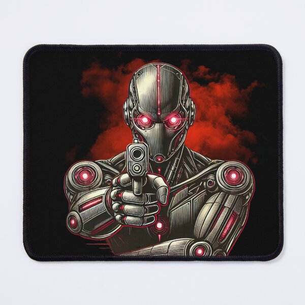 Item preview, Dangerous serious future Robot cyborg aiming gun designed and sold by The Art of Kkatarynka.